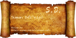 Suman Dániel névjegykártya